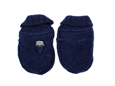 Joha mittens dark blue melange merino wool